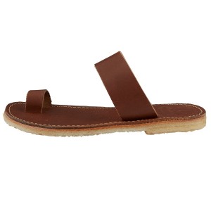 Black Brown Duckfeet Laeso Men's Sandals | VHE727NS