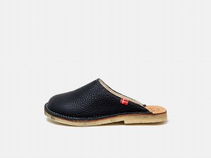 Black Duckfeet Klitmoller Men's Slippers | FKO1431IS