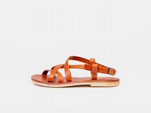 Brown Duckfeet Bornholm Men's Sandals | YWX8268XC