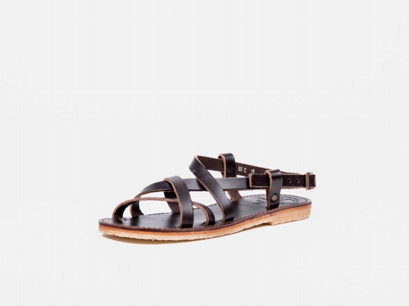 Black Brown Duckfeet Bornholm Men's Sandals | LSK5872NE