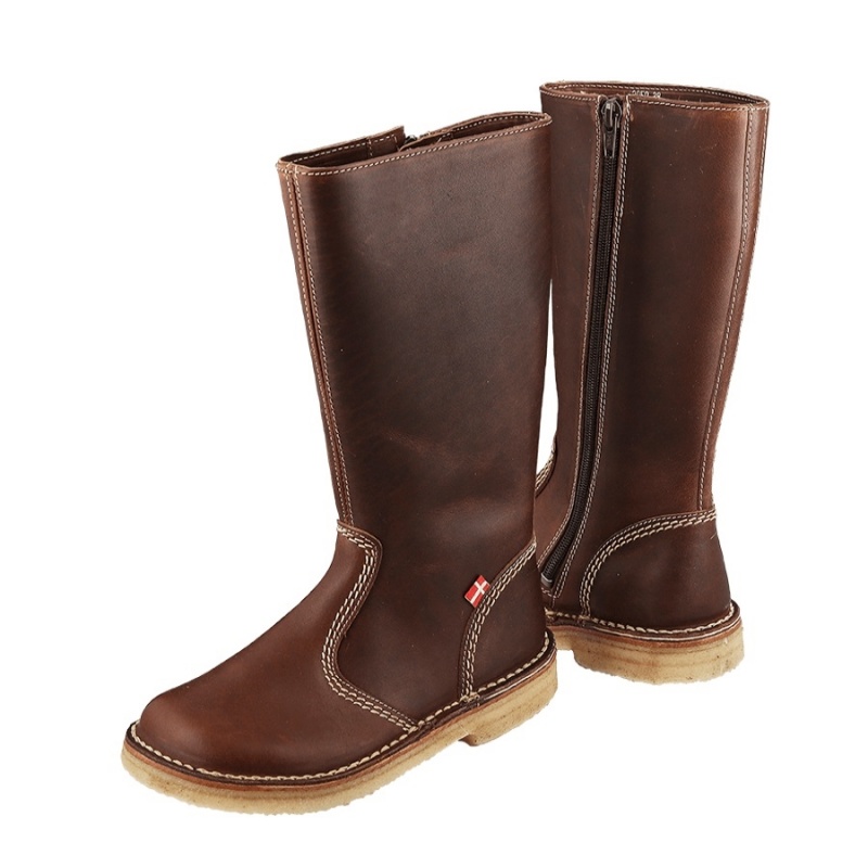 Black Brown Duckfeet Kobenhavn Women's Boots | WPO4024QQ