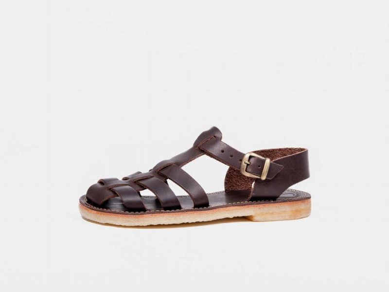 Black Brown Duckfeet Ringkobing Men's Sandals | RIO6289EB