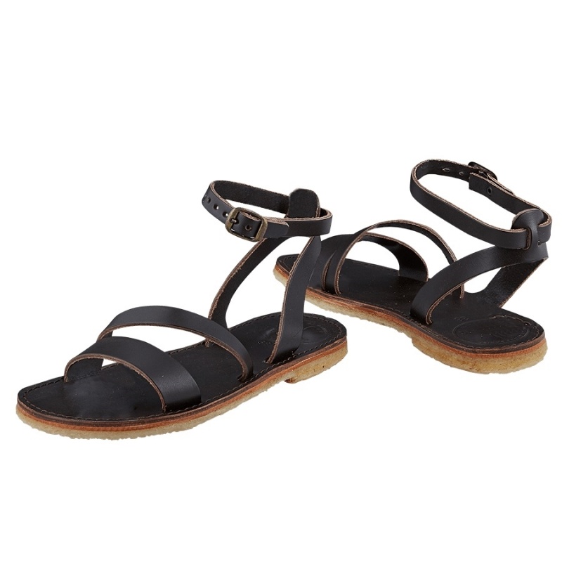 Black Brown Duckfeet Skaerbaek Women's Sandals | JGZ5649VV