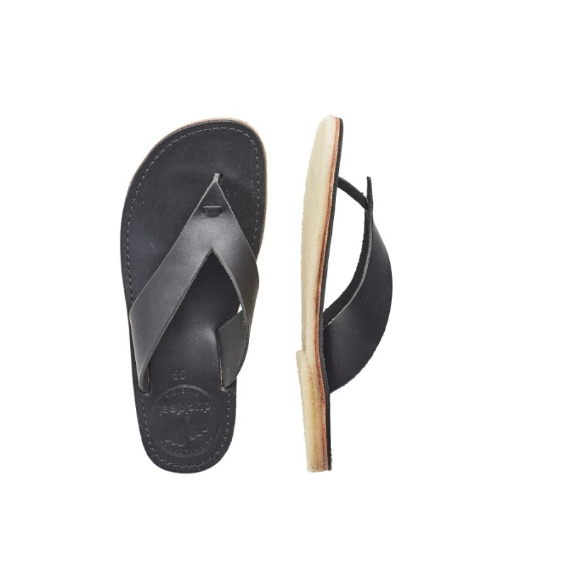 Black Duckfeet Aero Women's Sandals | IWP3587RQ