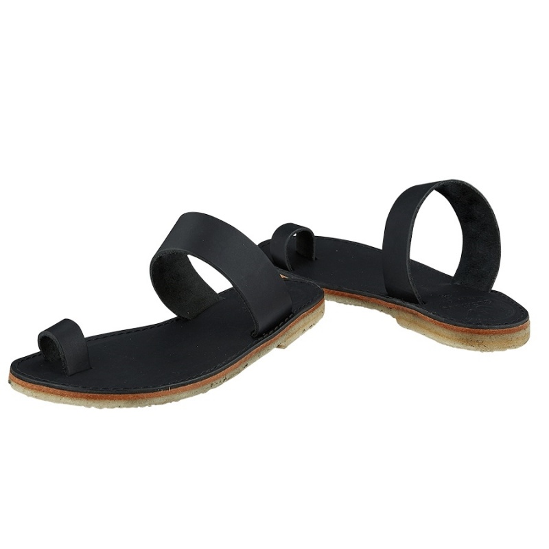 Black Duckfeet Laeso Men's Sandals | QYF28BH