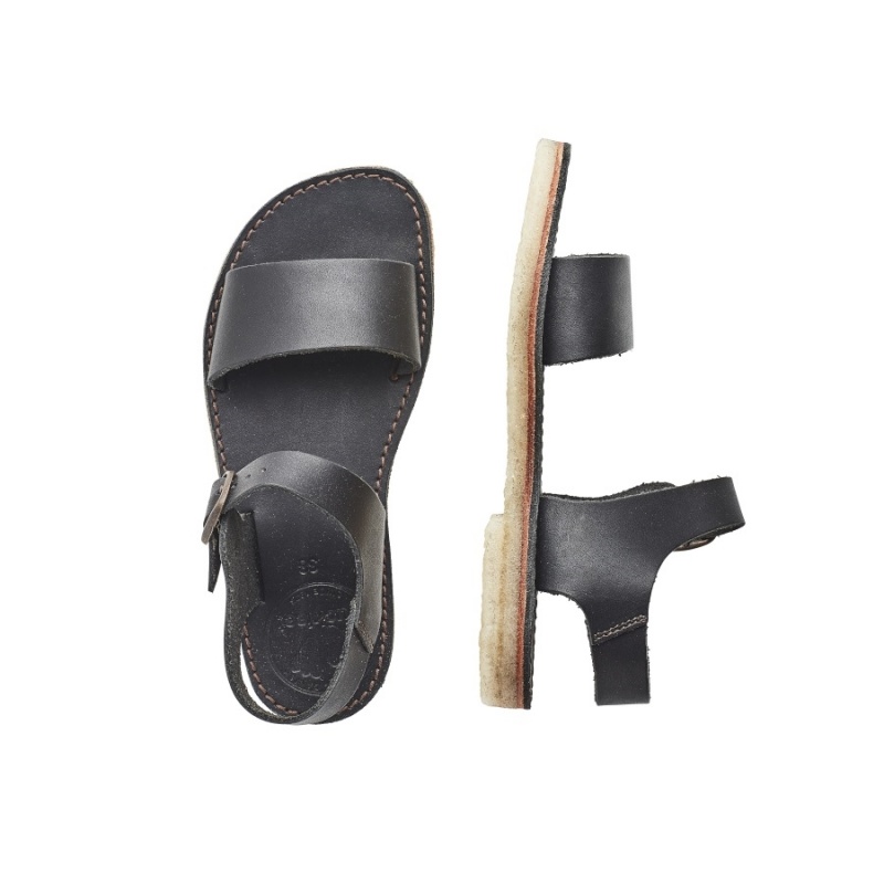 Black Duckfeet Lokken Men's Sandals | LHE1174EZ