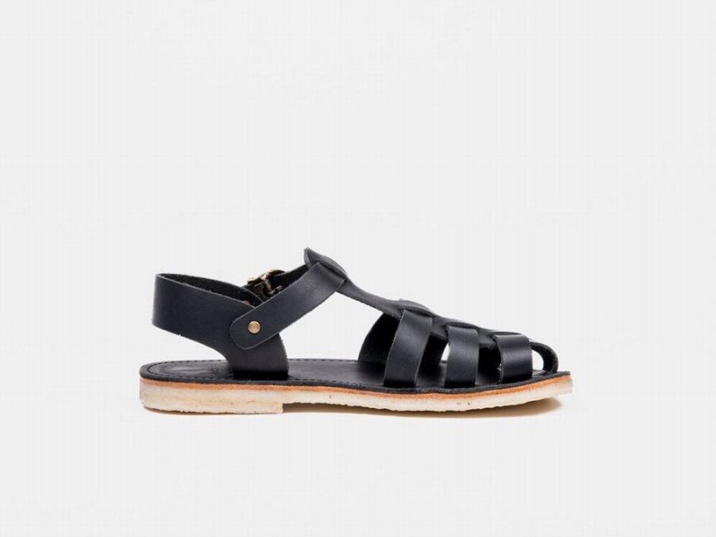 Black Duckfeet Ringkobing Men's Sandals | UPZ9523XF