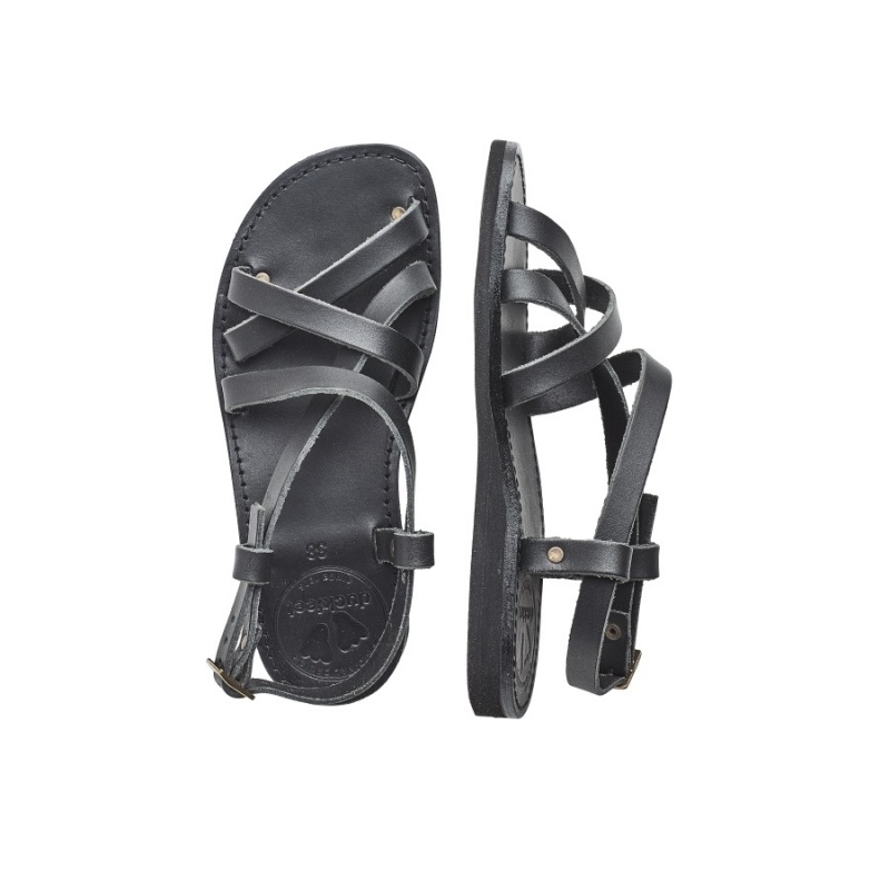 Black Duckfeet Skagen Men's Sandals | GYJ5155EW