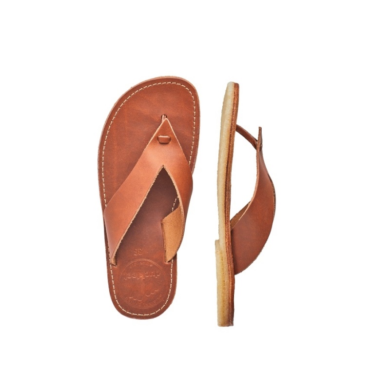 Brown Duckfeet Aero Men's Sandals | LNR5065EN