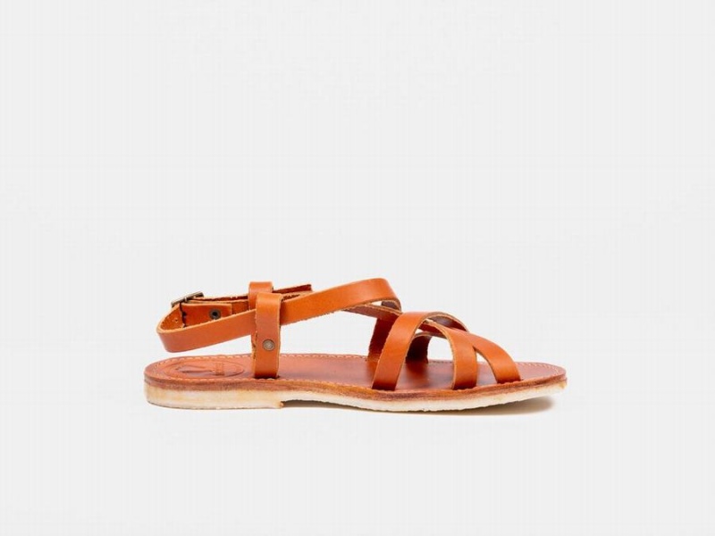 Brown Duckfeet Bornholm Men's Sandals | YWX8268XC