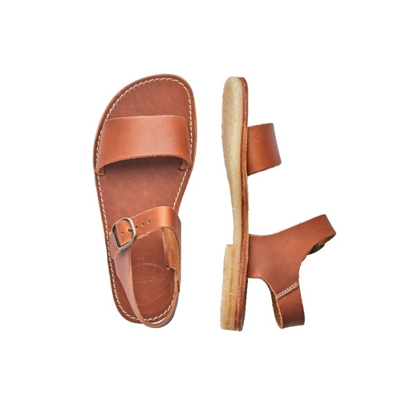 Brown Duckfeet Lokken Women's Sandals | CRV7064JC