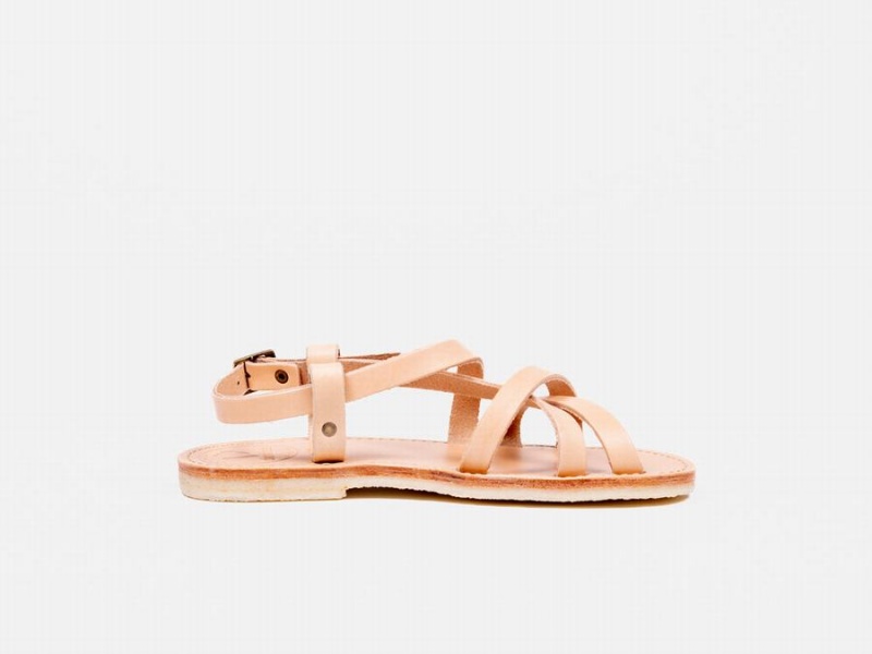 Cream White Duckfeet Bornholm Women's Sandals | QDJ9715KV