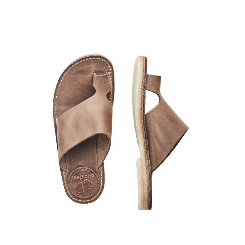 Dark Brown Duckfeet Mando Men's Sandals | KQA1860SR