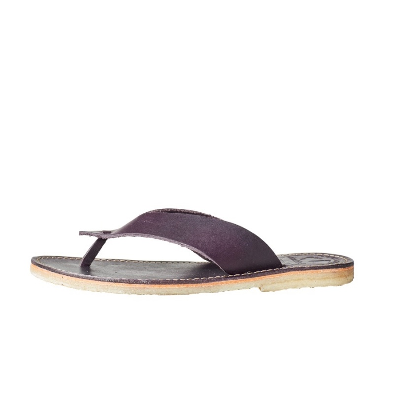 Dark Purple Duckfeet Aero Men\'s Sandals | NZU1883HK