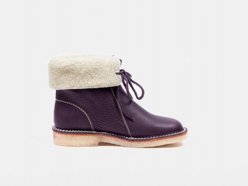 Dark Purple Duckfeet Arhus Women's Boots | JAO6428EE