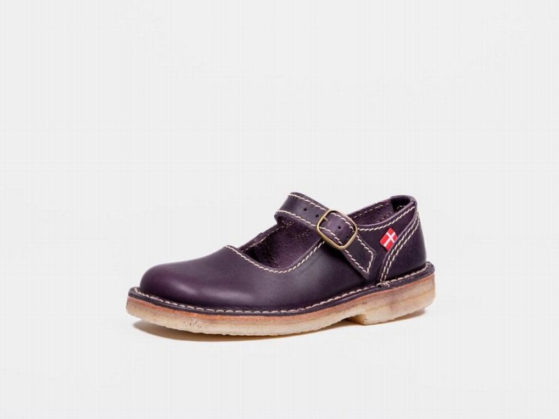 Dark Purple Duckfeet Himmerland Women's Mary Jane Shoes | TAW8629FQ