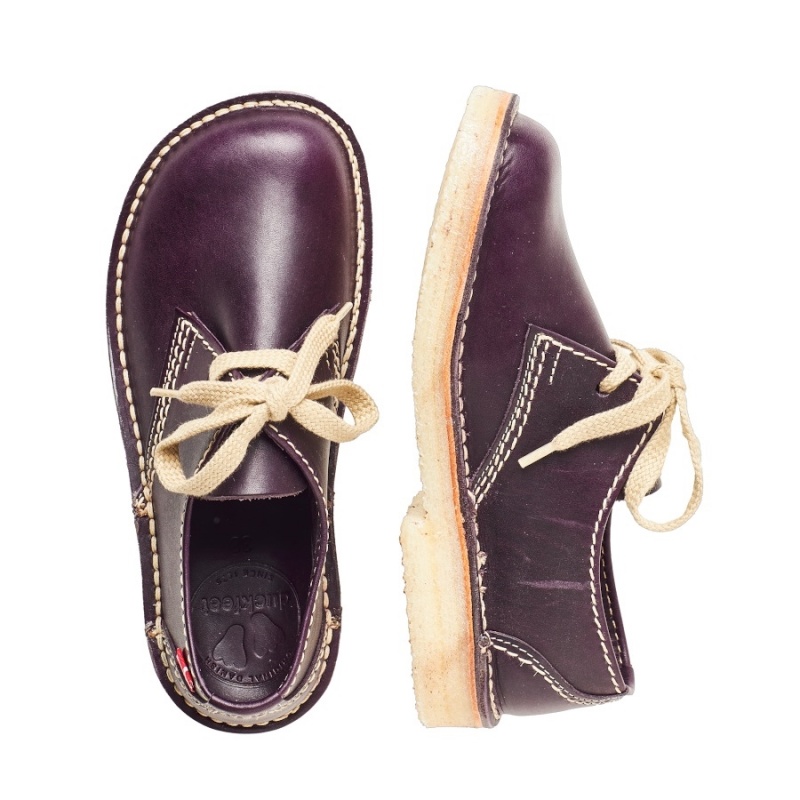 Dark Purple Duckfeet Jylland Women's Lace Up Shoes | FDF6848WM