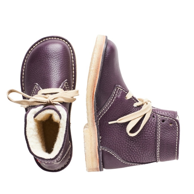 Dark Purple Duckfeet Skanderborg Women's Boots | AWG1860MQ