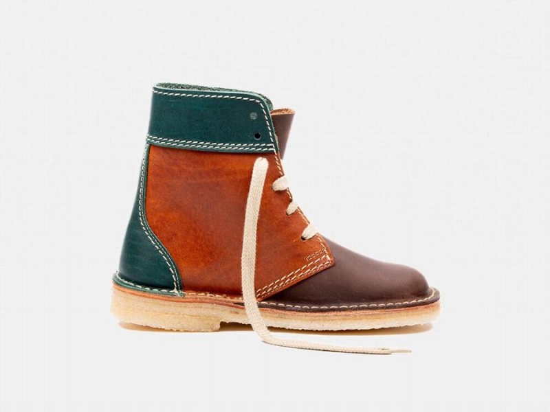 Green Brown Orange Duckfeet Faborg Men's Boots | PME3128EG