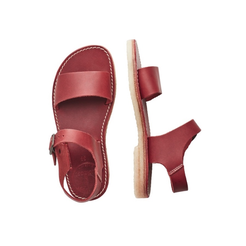 Red Duckfeet Lokken Men's Sandals | YSL6172SW