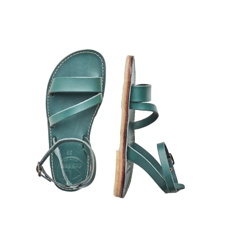 Turquoise Green Duckfeet Skaerbaek Women's Sandals | HHQ8940VG