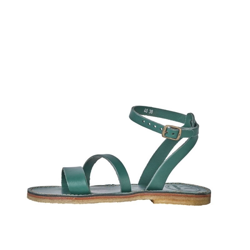 Turquoise Green Duckfeet Skaerbaek Women\'s Sandals | HHQ8940VG